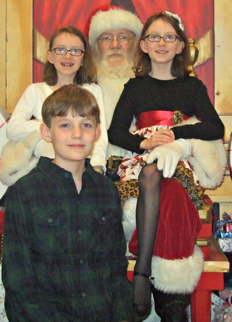 photo of kids with Santa